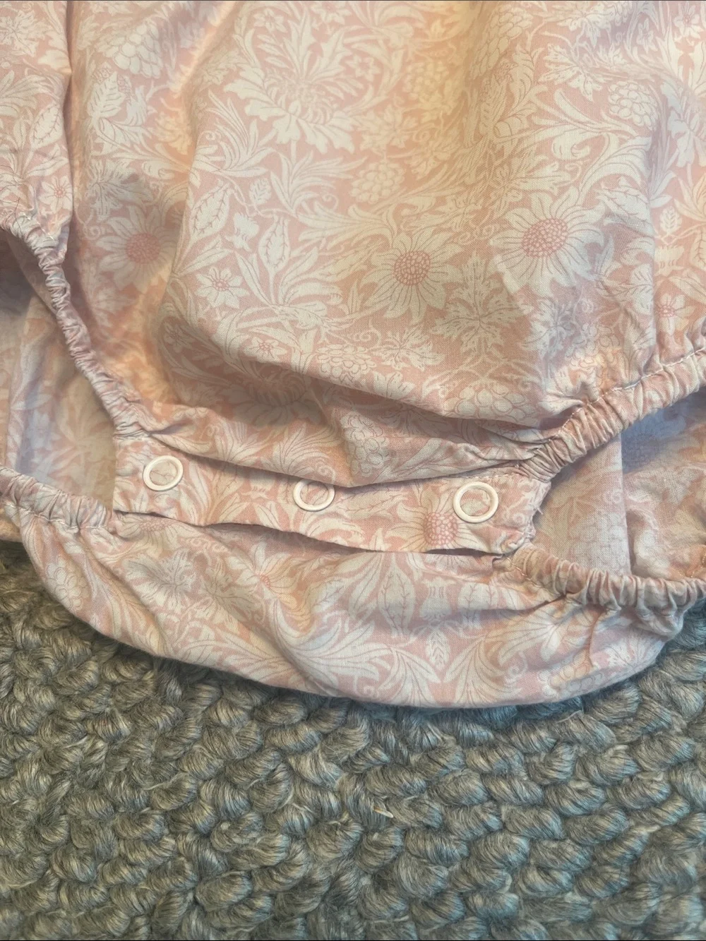 Bonpoint Soft Pink Floral Bubble Romper